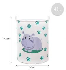 Kôš na hračky, uzatvárateľný, Hipo Paws - ecru, 43 L (3)