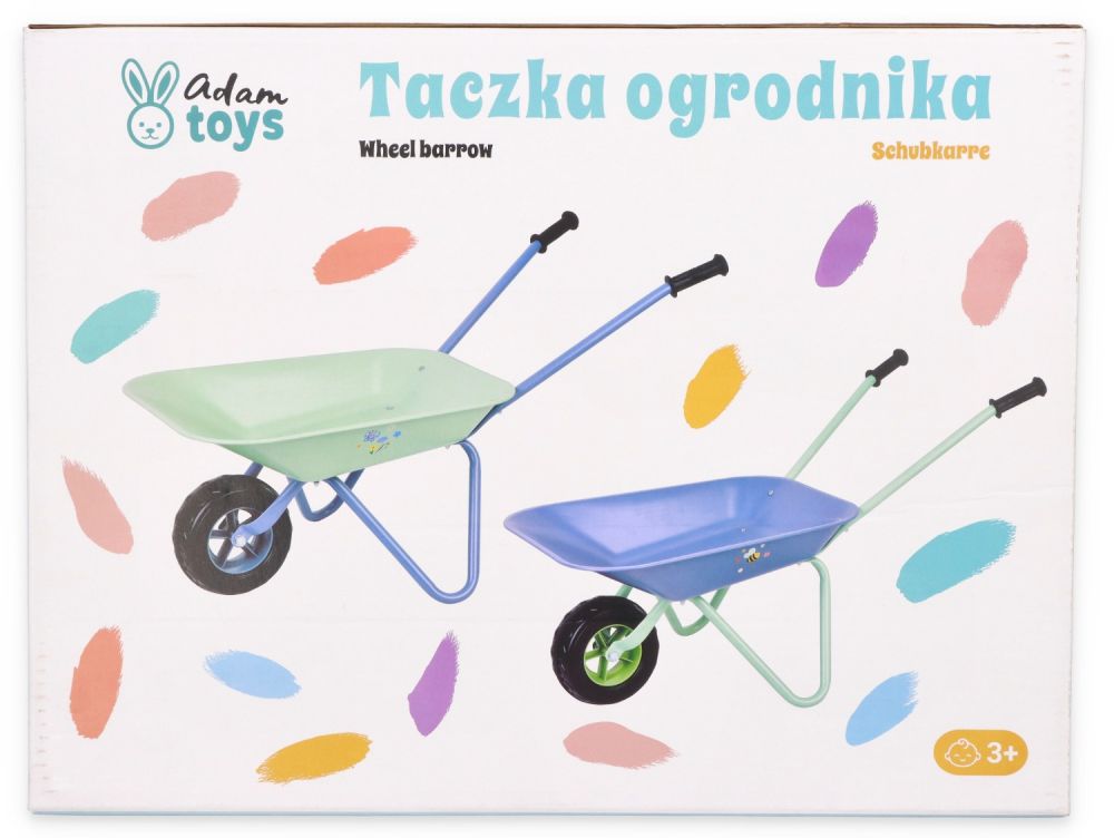 Dětské zahradní kolečko Adam Toys, modré, 3+