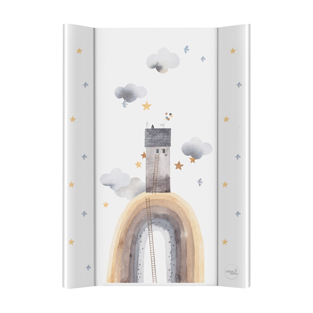 Ceba Baby Prebaľovacia podložka tvrdá 50×70 cm Basic Rainbow Home