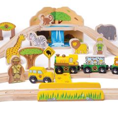 Bigjigs Rail Drevená vláčikodráha Safari (12)