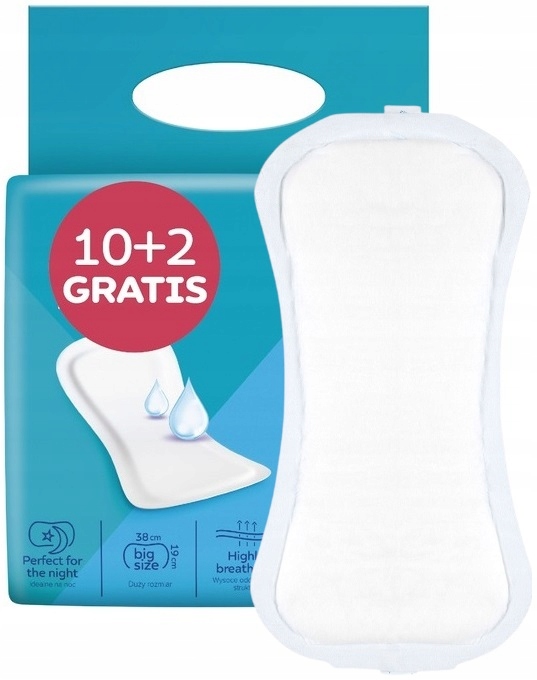 Poporodní vložky Canpol babies noc 38×19 cm, 12 ks