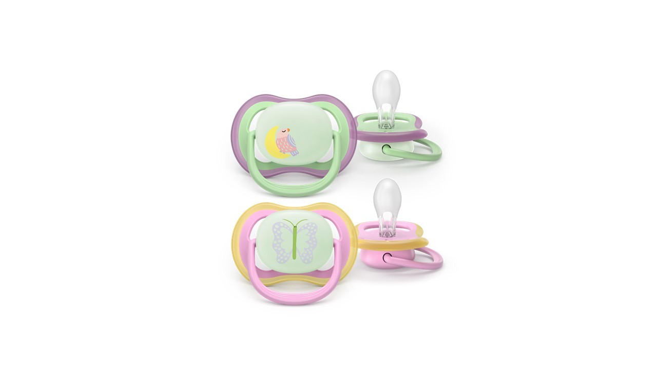 Cumlík Philips Avent Ultra Air na noc, svietiaci, 2 ks