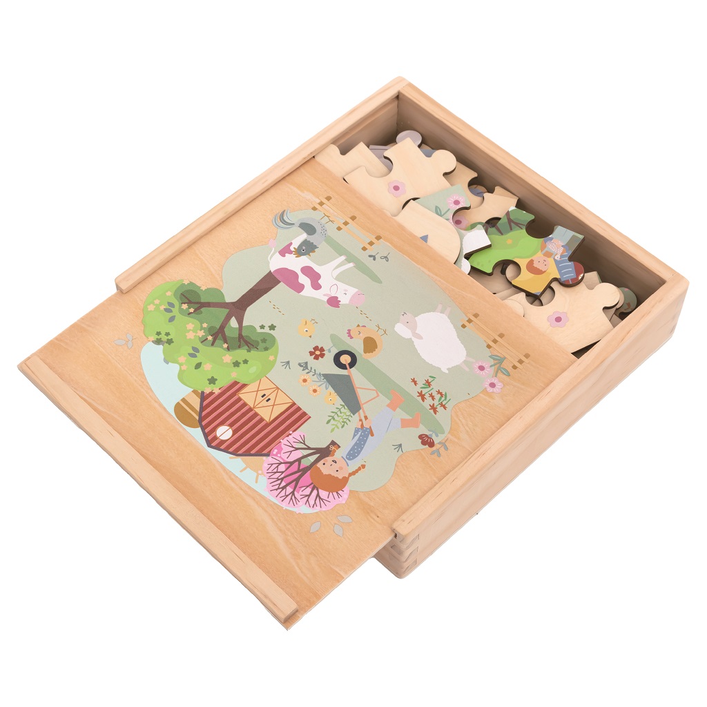 2Kids Toys Puzzle v drevenej krabici Štyri ročné obdobia