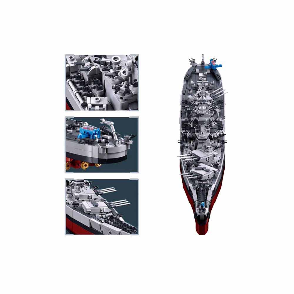 Sluban Model Bricks M38-B1291 Bojová loď USS Missouri 1:350