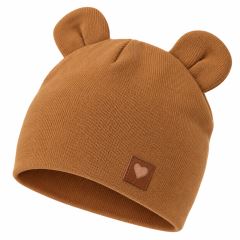Z & Z Dvojvrstvová bavlnená čiapočka LOVE TEDDY, medová horčica Z & Z Dvojvrstvová bavlnená čiapočka LOVE TEDDY, medová horčica