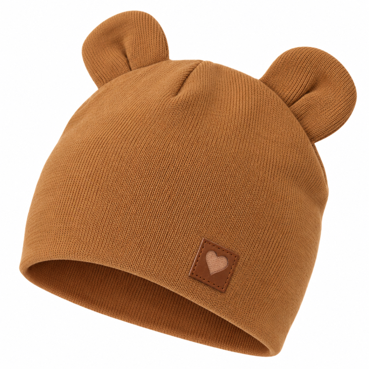 Z & Z Dvojvrstvová bavlnená čiapočka LOVE TEDDY, medová horčica