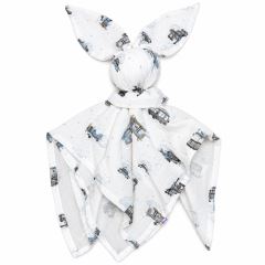 Mušelínová plienka, maznáčik, prítulníček Baby Nellys Bunny, Vláčički, modré, ecru Mušelínová plienka, maznáčik, prítulníček Baby Nellys Bunny, Vláčički, modré, ecru