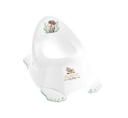 Detský nočník TEGA BABY Líška, ergonomický protišmykový, biela, zelená