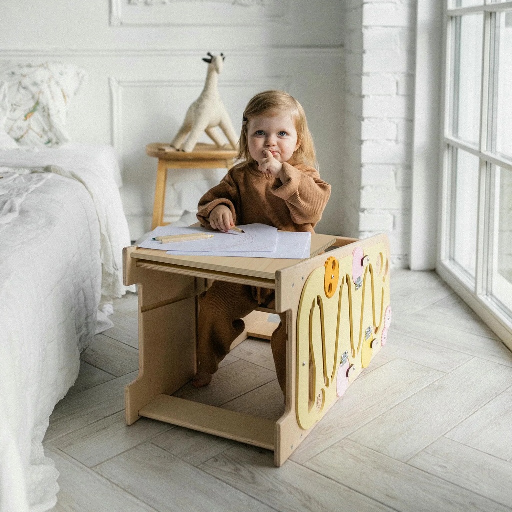 BusyKids Roztúca učiaca veža Play 5v1 75 cm