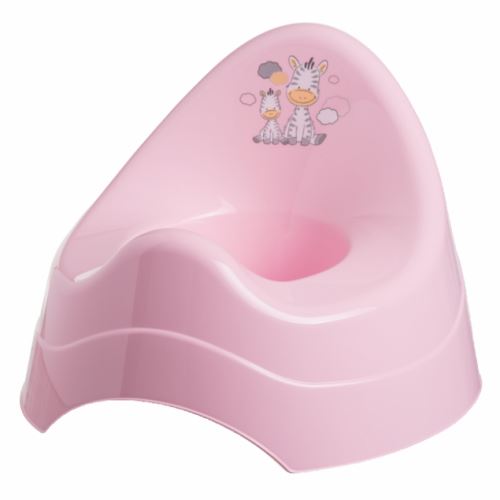 Detský nočník Zebra – ergonomický, s opierkou, protišmykový, ružový