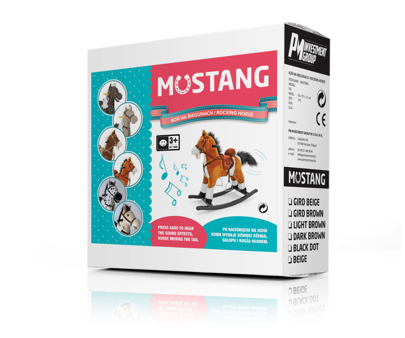 Hojdací koník Mustang Dark Brown – Milly Mally