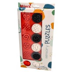 Puzzle senzorické kolieska XL, kontrastné (3)