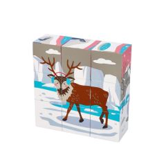 Adam Toys Drevené náučné kocky Antarktída - 9 ks Adam Toys Drevené náučné kocky Antarktída - 9 ks