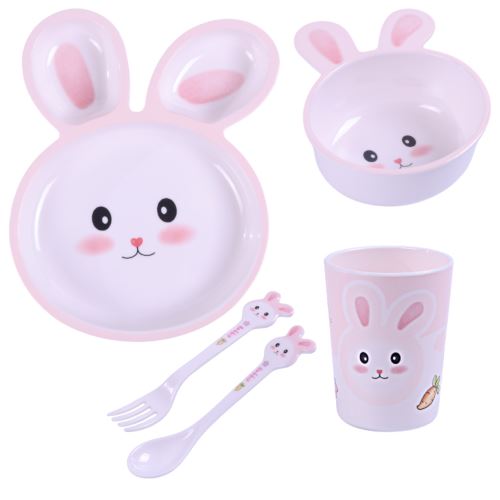 Sada detského riadu 5D pre deti - Bunny