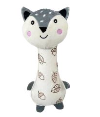 Látková hračka pískacia, Lišák, 17 cm, krémová