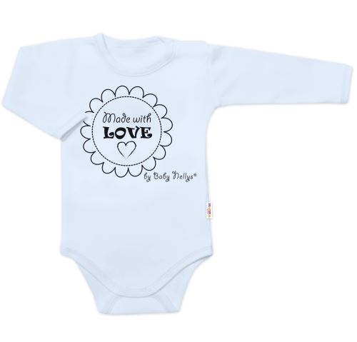 Body dlouhý rukáv Made with love, Baby Nellys, světle modré
