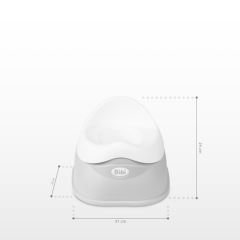Detský nočník Bibi s vyberateľnou vložkou – ergonomický, protišmykový - šedý (12)