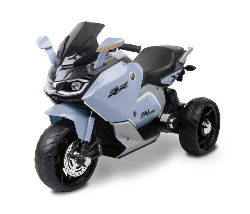 Elektrická trojkolka pre deti TOYZ – 2 motory, LED, USB, modrá