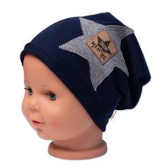 Dětská čepice bavlna, Baby Star, Baby Nellys, granát Dětská čepice bavlna, Baby Star, Baby Nellys, granát
