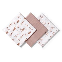 Mušelínové plienky BabyOno, Super Soft hnedé, 100% bavlna, 3 ks x 70x70 cm, Cirkus (1)