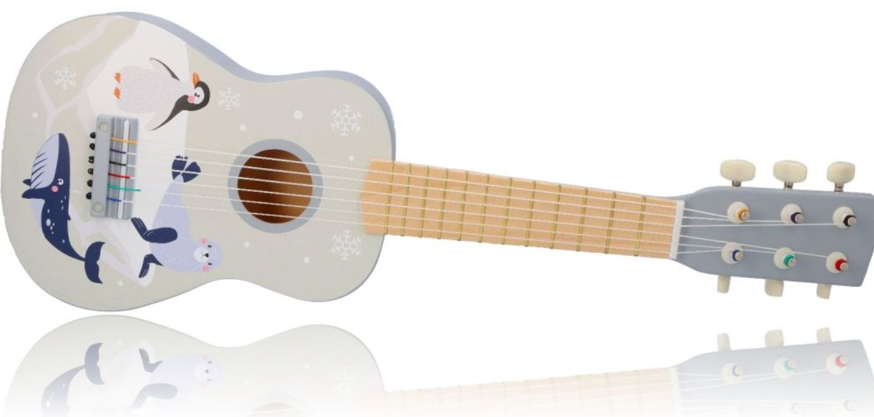 Adam Toys Drevená gitara arktické zvieratká