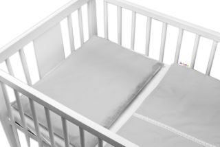 Baby Nellys Luxusní 3-dielna sada Mantinel s obliečkami Royal Baby  - sivý (3)