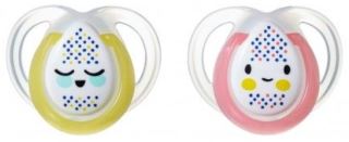 Tommee Tippee Cumlík Night Time, 0-6 m - ružová/žltá Tommee Tippee Cumlík Night Time, 0-6 m - ružová/žltá