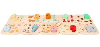 Drevené puzzle so zvieratkami - učenie sa počítať (1)