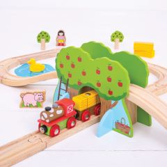 Bigjigs Rail Drevená vláčikodráha farma (3)