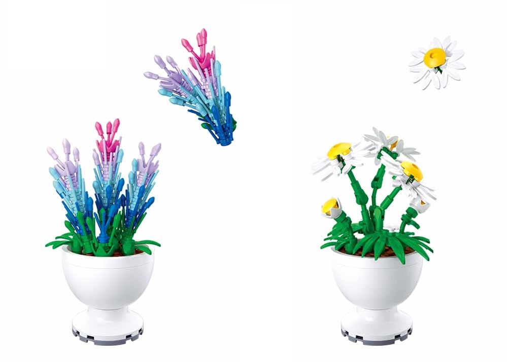 Sluban Flowers M38-B1077 Kvety jarné malé Displej 6 ks