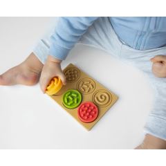 Puzzle senzorické kolieska, pastelové (2)