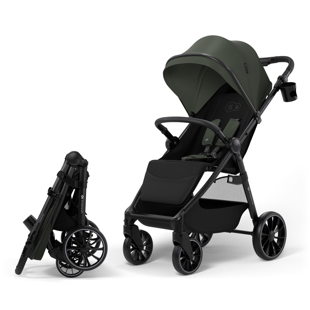 Kinderkraft GRANDE 2 – športový kočík s veľkými kolesami, CLICK&FOLD, do 22 kg