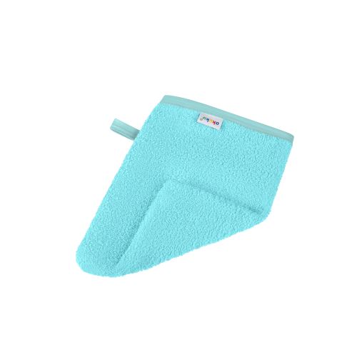 Detská umývacia rukavica XL Akuku – 100 % bavlna, 15×20 cm, od narodenia, tyrkys