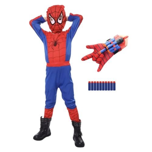 Detský kostým Spiderman s vystrelovákom 110-122 M (577749)