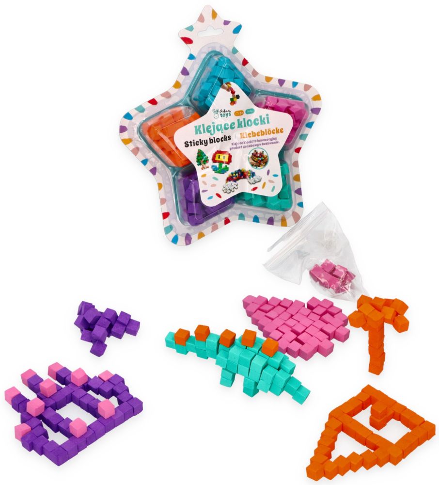 Lepiace senzorické penové kocky Hviezdička pastelové – 5 farieb, 3+, Adam Toys