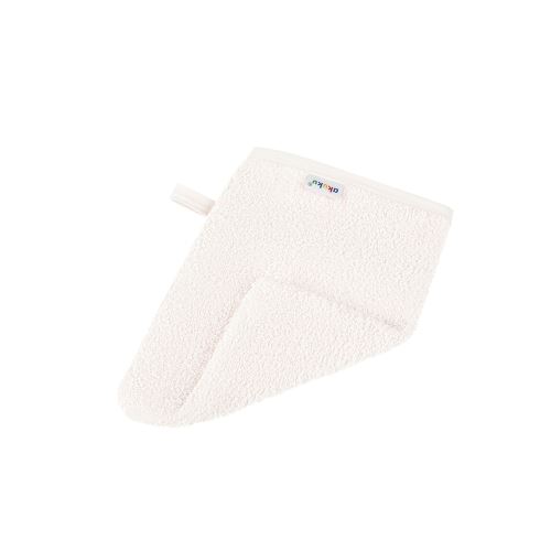 Detská umývacia rukavica XL Akuku – 100 % bavlna, 15×20 cm, od narodenia, krémová