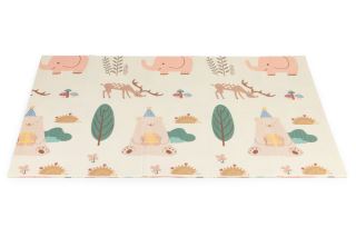 Obojstranná detská penová podložka, skladacia, vodeodolná, protišmyková Happy Teddy (4)