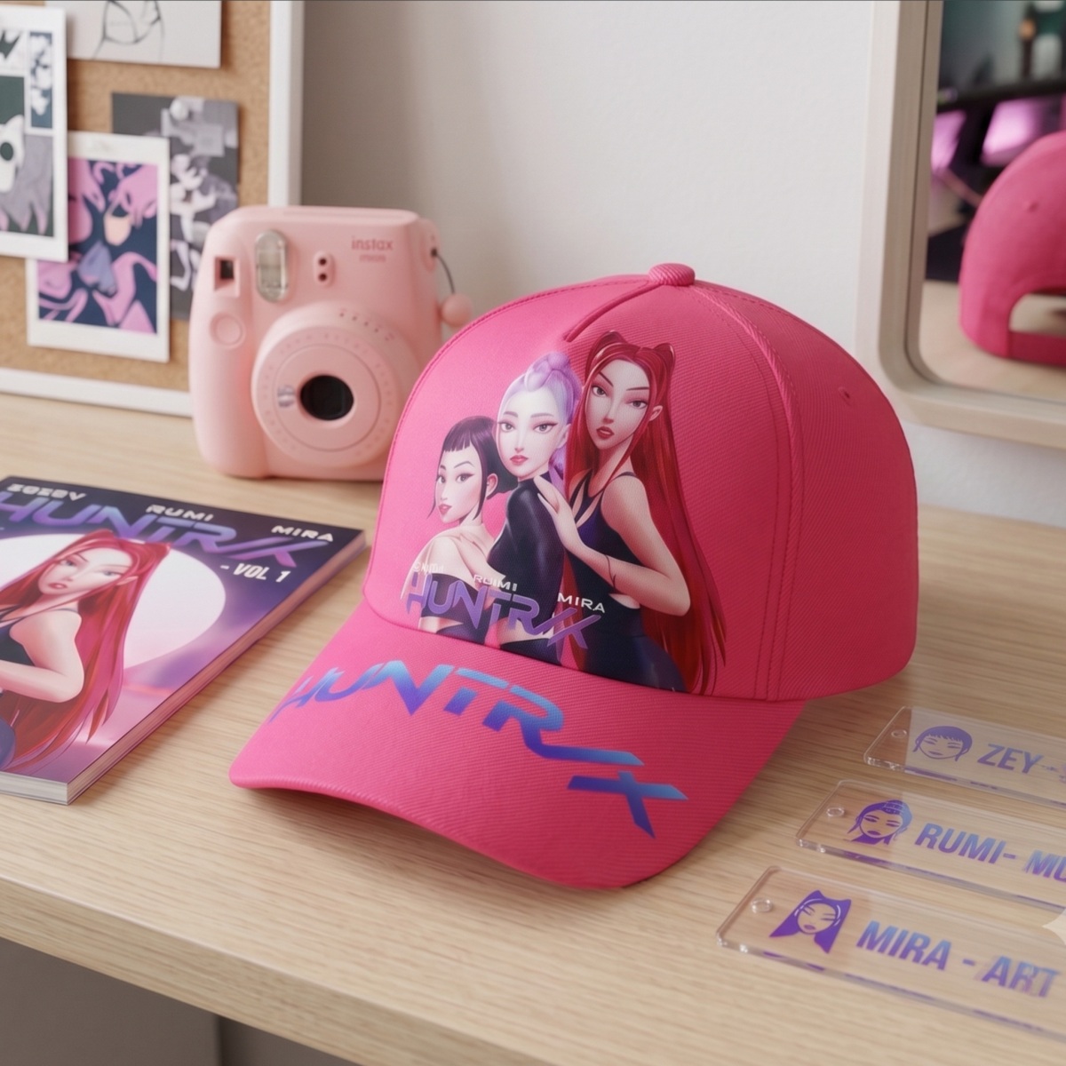 Detská šiltovka Demon Hunters K-pop Huntrix s potlačou S/M