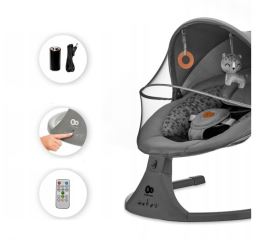 Hojdacie lehátko s melódiou 2v1 Lumi, Premium Dark grey (3)