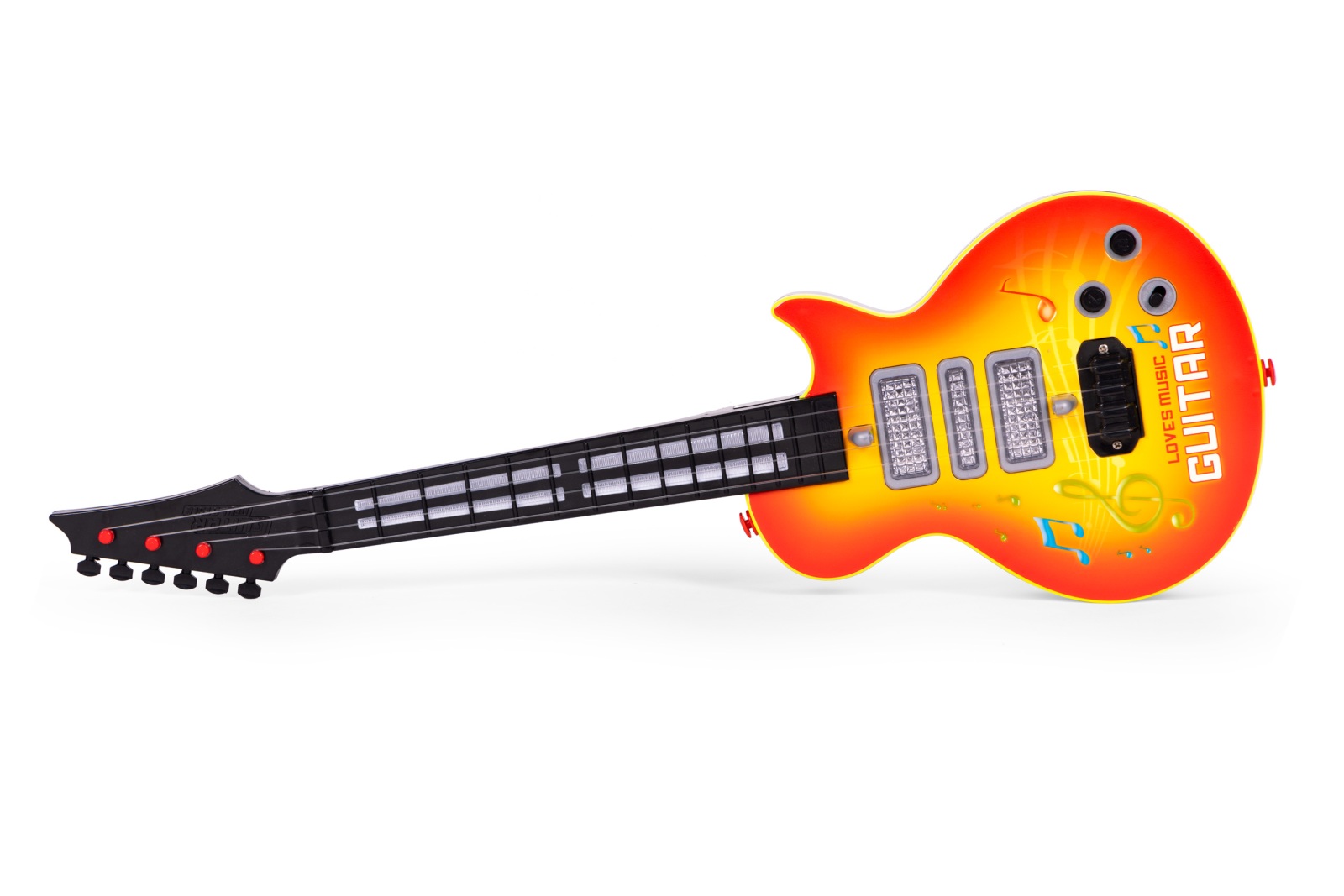 Detská rocková gitara s výučbou hry na gitare, s infračerveným senzorom a melódiami
