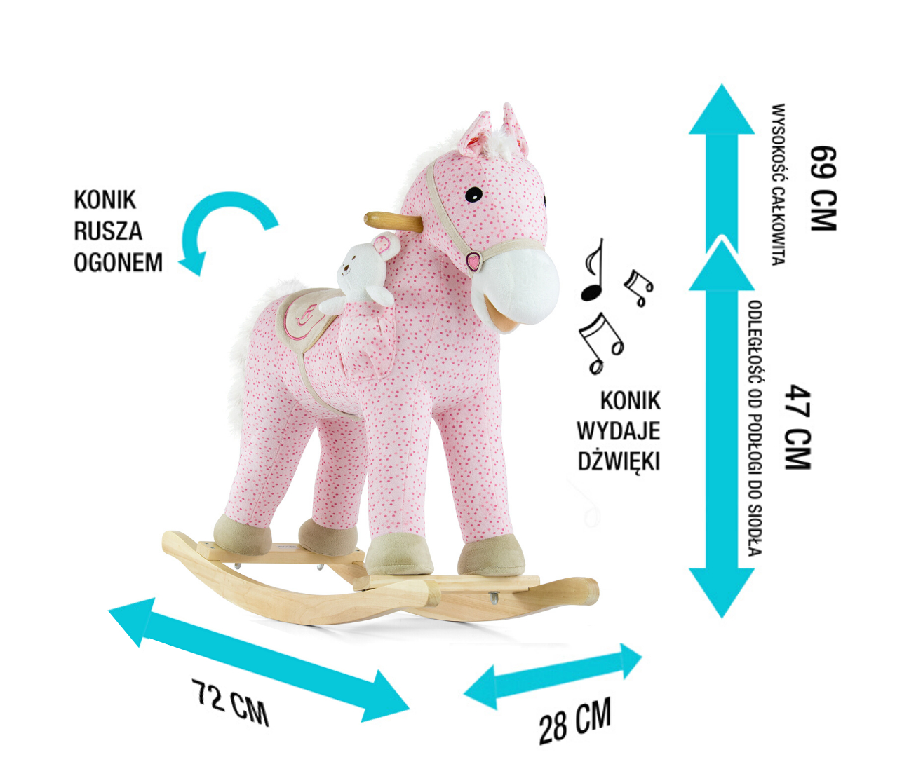 Hojdací koník Pony Pink – Milly Mally