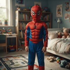 Detský kostým Spiderman so svalmi 110-122 M (4)