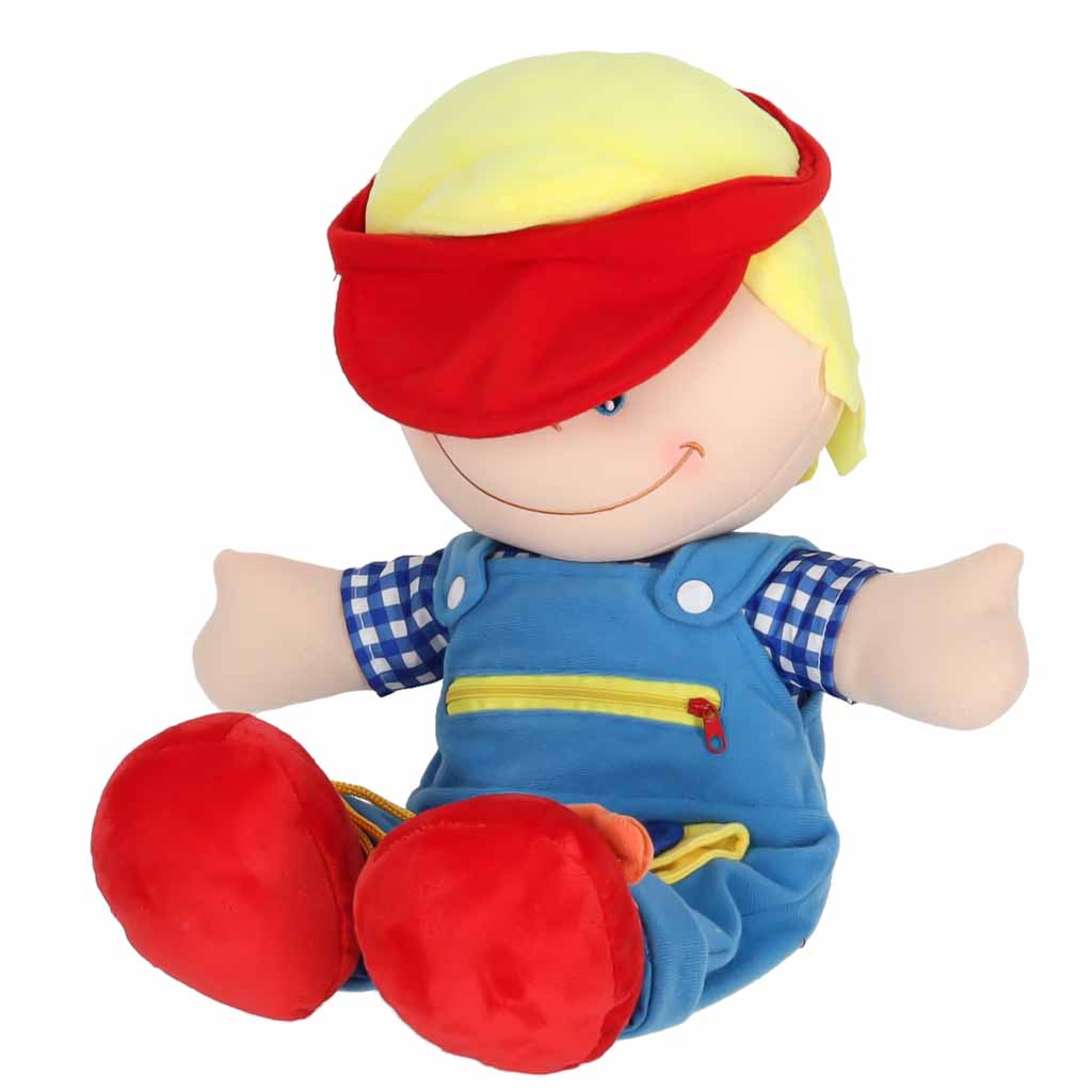Montessori látková bábika Maxík – senzorická maznavá bábika