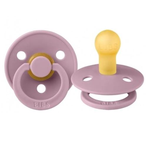 Kaučukový cumlík BIBS, 0-6 m, púdrová/fialová (2)