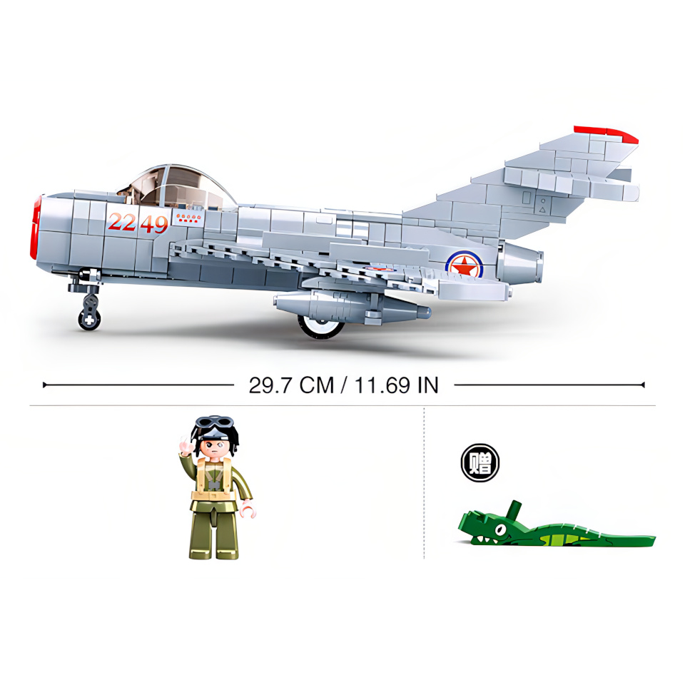 Sluban Model Bricks M38-B0983 Prúdové stíhacie lietadlo MiG-15