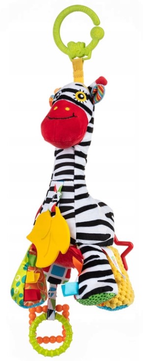 Bali Bazoo Závesná hračka do kočíka Zebra Zoya s melódiou, biela/ čierna