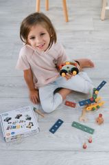 Drevená konštrukčná sada pre deti, 40 dielov Adam Toys (11)