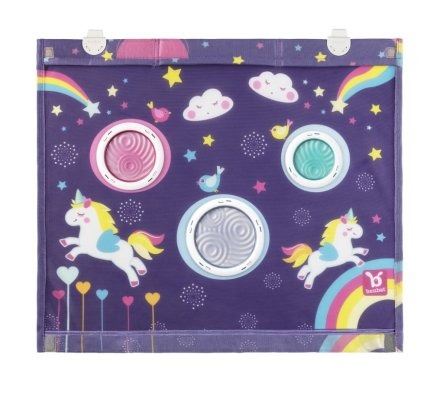 Slnečná clona do auta 45×52 cm – farebná sieťovaná clona pre deti od narodenia, Unicorn