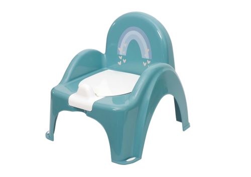 Detský nočník pre deti s vyberateľnou nádobou, ergonomický - Duha v zelené
