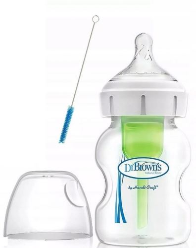 Dr.Browns sklenená fľaša antikolik Options + široké hrdlo- 150ml (1)